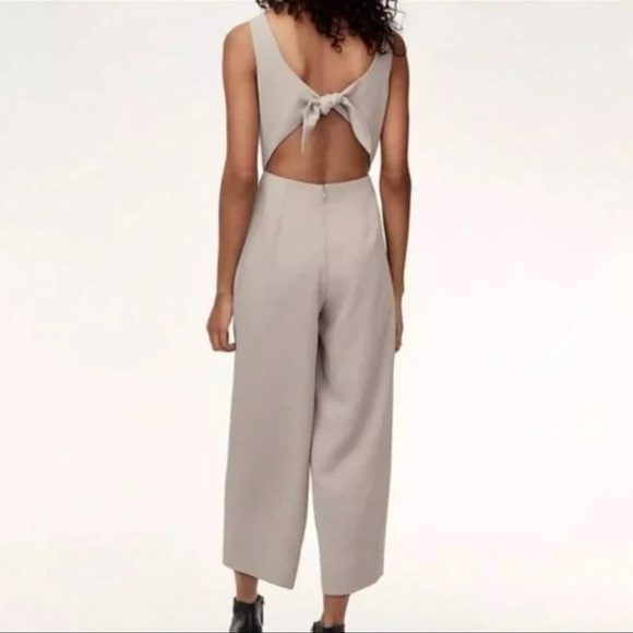 WILFRED x ARITZIA Ecoulement Wide Leg Jumpsuit Ashen Basalt Gray - Picture 1 of 11